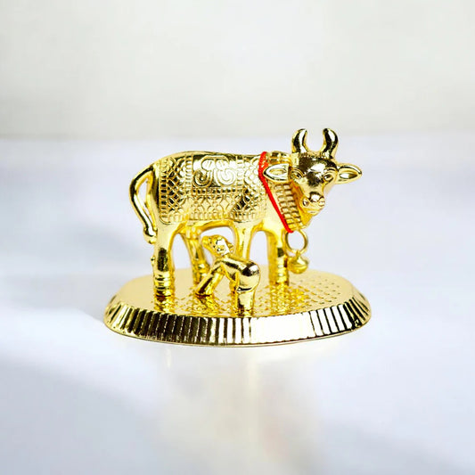 Cow and calf statue Gold